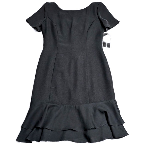 Bonnie Marx Dresses & Skirts - Vintage Bonnie Marx Ruffle Hem Cocktail Dress Women's Size 6 Black NWT